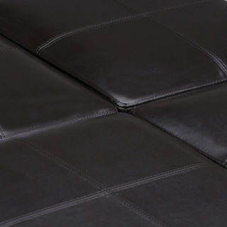 Avalon - Square Coffee Table Storage Ottoman - Tanners Brown