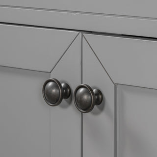 Modern Bathroom Vanity Base Only, 2 Doors And 3 Drawers