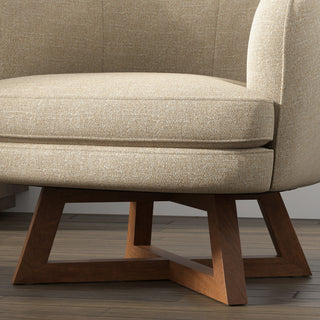 Swivel Accent Chair With Sculptural Base