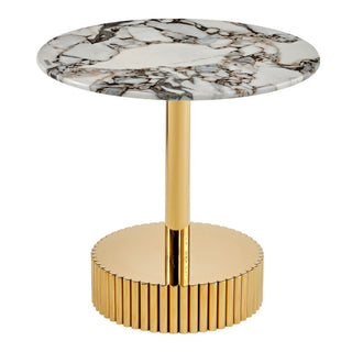 End Table For Living Rooms - Gold / White