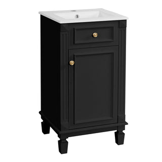 Bathroom Vanity With Sink, Soft-Closing Door, Adjustable Shelf