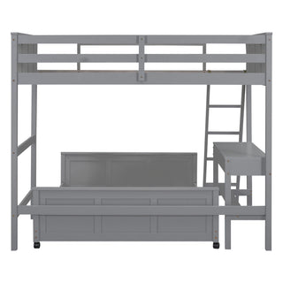 Full Over Full Bunk Bed With Desk
