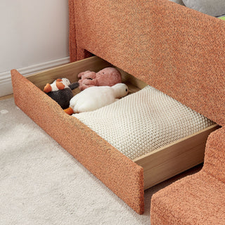 Safe Kids Bed With Guardrails And Storage