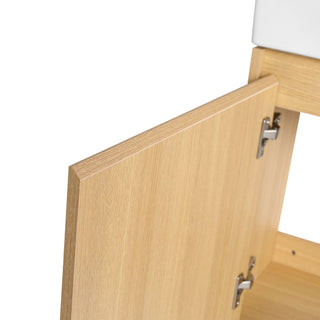 Wall Mounted Bathroom Vanity With Sink & Soft Close Door