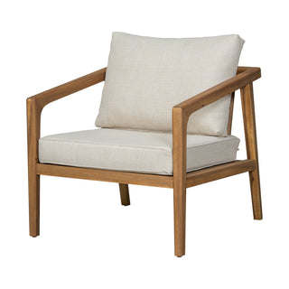 Westin - Outdoor Acacia Wood Club Chair (Set of 2) - Teak / Beige