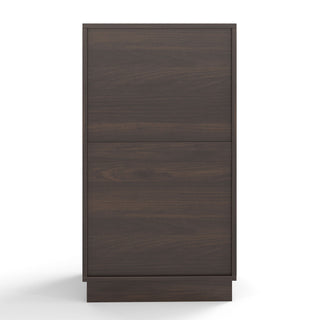 Tilt Out Trash Can Cabinet With Wave Textured Drawer & Pull Out Bin