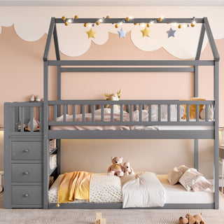 Bunk Bed With Shelves And Drawers, Storage Focused Design