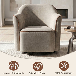 360° Swivel Accent Chair With Flared Arms