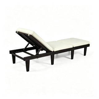 Ariana - Chaise Lounge With Cushion For Outdoor - Black