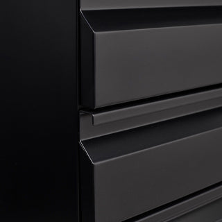 Contemporary 3 Drawer Mobile Filing Cabinet With Lock, Metal Office Storage For Legal / Letter Size