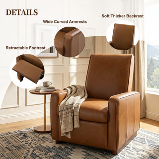 Manual Recliner Chair, 2 Position With 160° Adjustable Backrest For Living Room