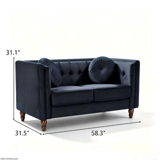 Chesterfield Loveseat 2 Seater Couch For Living Room