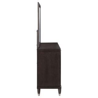 Navarro - 6 Drawer Dresser With Mirror - Brown