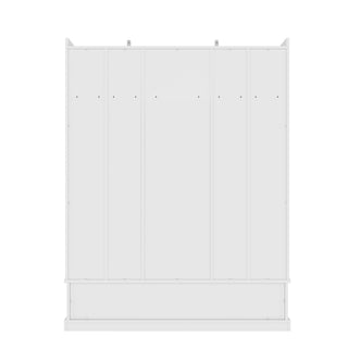 Hall Tree With Bench And 5 Storage Cubbies