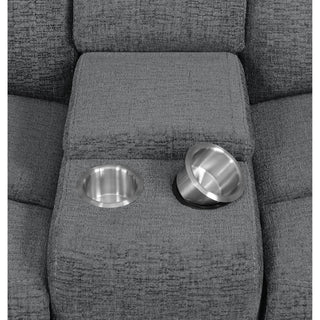 Divine - 5 Piece Power Reclining Home Theater Seating Set With Memory Foam Cushions And Storage Consoles