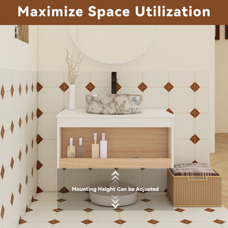 Floating Bathroom Vanity With Vessel Sink