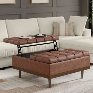 Mariah - Upholstered Lift Top Table Storage Ottoman