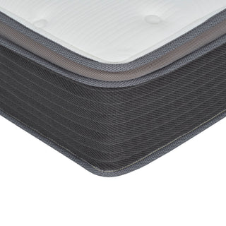 12'' Hybrid Mattress In A Box, Plush Gel Memory Foam Mattress Top With Pocket Coil Base - Gray / White - Queen