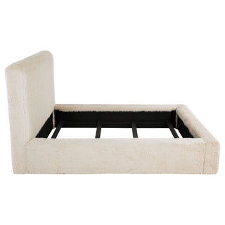 Tall Headboard Panel Bed With Padded Headboard