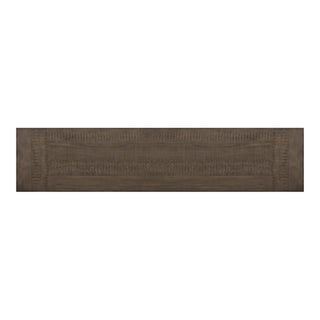 Yellowstone - Dining Bench With Metal Bar Cross - Medium Brown
