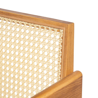 Chandigarh Arm Dining Chair With Natural Cane Design (Set of 2)