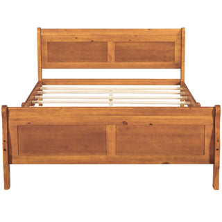 Platform Bed Frame Mattress Foundation Sleigh Bed With Headboard / Footboard / Wood Slat Suppor