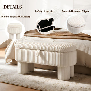 Modern Storage Ottoman Bench For Living Room
