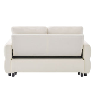 Convertible Sofa Bed Loveseat With Adjustable Backrest And USB Ports
