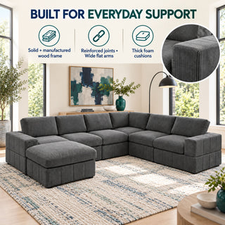 Modular Sectional Sofa, Reversible Set