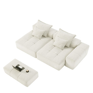 Modern Oversized Diy Combination Modular Sectional Sofa With Pillows