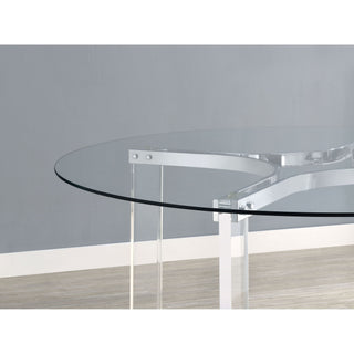 Uptown - 5 Piece Round Dining Set - Chrome