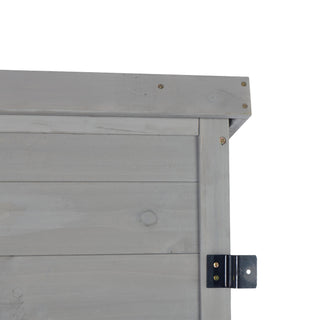 Outdoor Storage Shed With Vertical Tool Cabinet For Backyard