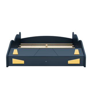 Race Car Shaped Platform Bed With Wheels And Storage