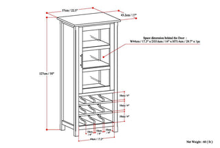 Avalon - High Storage, Wine Rack Cabinet