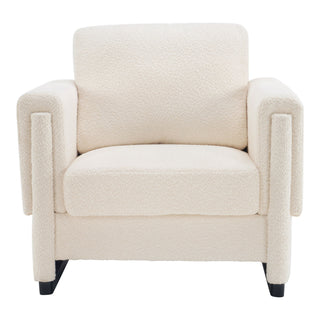 Upholstered Accent Armchair With Square Arm