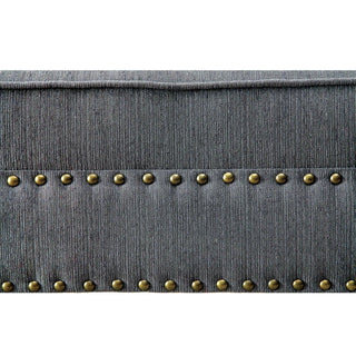 Chaise With Nailhead Trim And Plush Pillow