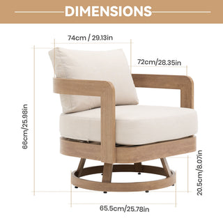 Swivel Chair For Patio - Oak