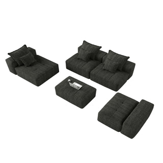 Modern Oversized Diy Combination, Modular Sectional Sofa With Pillows