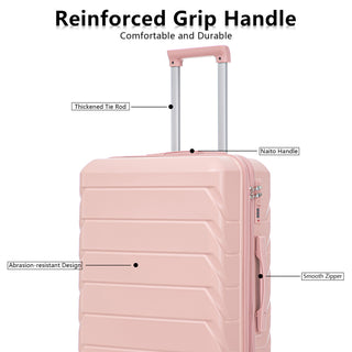 3 Pieces Set 20" / 24" / 28" Spinner Wheel Luggage With Combination Lock