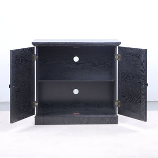Sideboard Cabinet With Mirrored Doors, Adjustable Shelf, Metal Handles