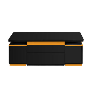 Lift Top Coffee Table With 4 Storage Stools