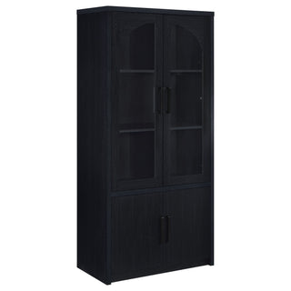 Shayne - 4 Door Display Cabinet With LED Lighting - Black