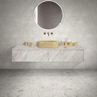 Bathroom Vessel Sink, Semi Polished Surface