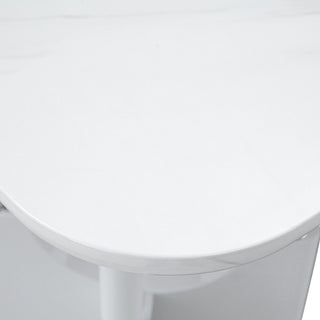 Modern Dining Table With Sleek Hollow-Out Frame And Accents