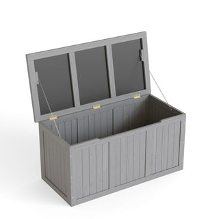 Outdoor Deck Box, Storage With Seat & Table Top