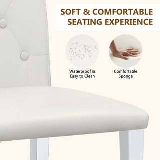 Dining Chairs With Ergonomic Buckle Backrest For Home