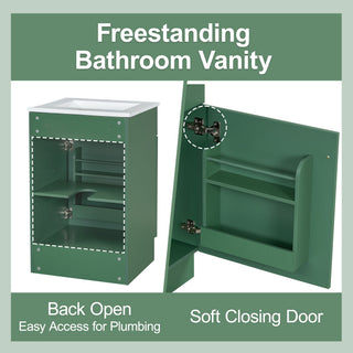 Bathroom Vanity With Sink, Cabinet With Adjustable Shelf