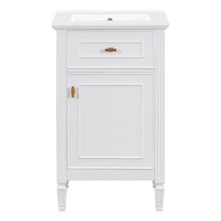 Bathroom Vanity With Sink, Adjustable Shelf, Tilt-Out Drawer