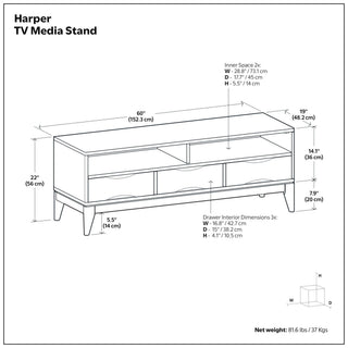 Harper - Handcrafted TV Media Stand