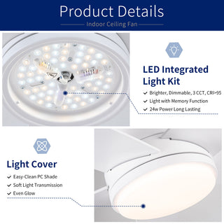 Flush Mount Ceiling Fan With Light
